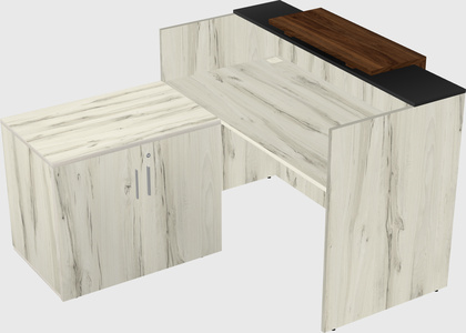 L-shaped modular reception