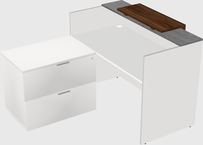 L-shaped modular reception