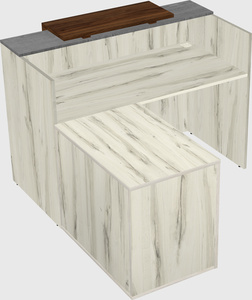 L-shaped modular reception