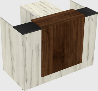 L-shaped modular reception