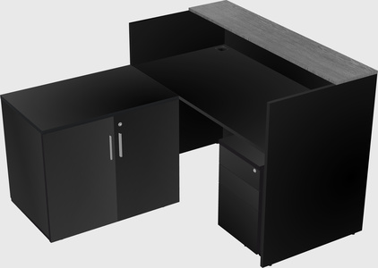 L-shaped modular reception