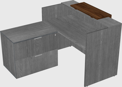 L-shaped modular reception
