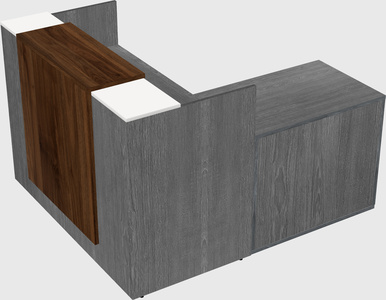 L-shaped modular reception