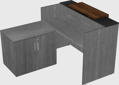 L-shaped modular reception