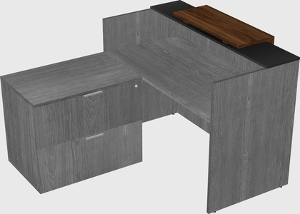 L-shaped modular reception