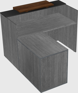 L-shaped modular reception