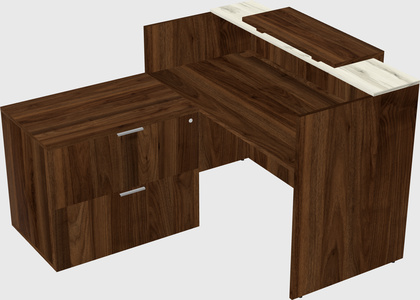 L-shaped modular reception