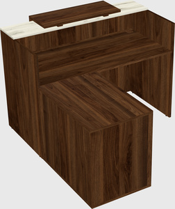 L-shaped modular reception