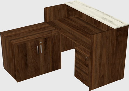 L-shaped modular reception