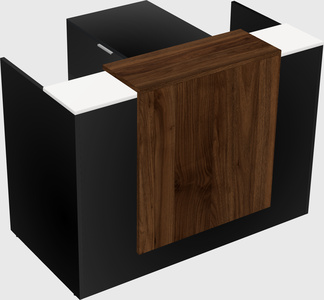 L-shaped modular reception