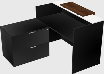 L-shaped modular reception