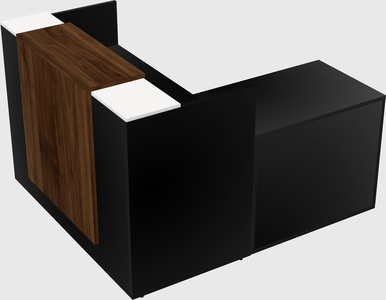 L-shaped modular reception