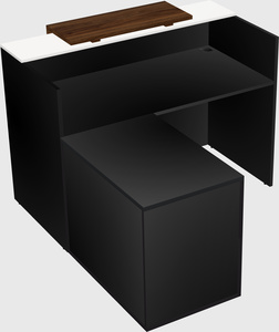 L-shaped modular reception