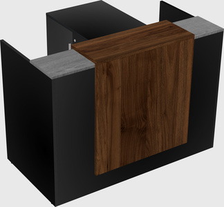 L-shaped modular reception