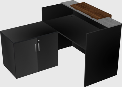 L-shaped modular reception