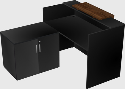 L-shaped modular reception