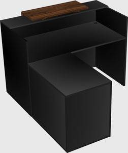 L-shaped modular reception