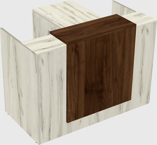 L-shaped modular reception