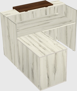 L-shaped modular reception