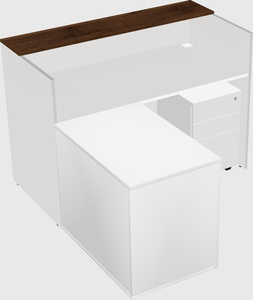 L-shaped modular reception
