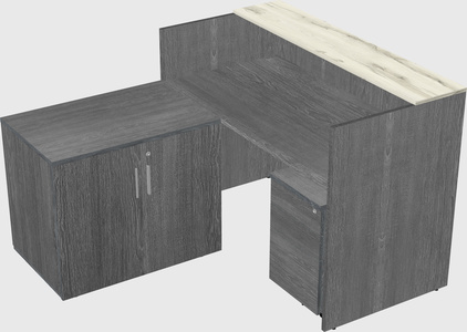 L-shaped modular reception