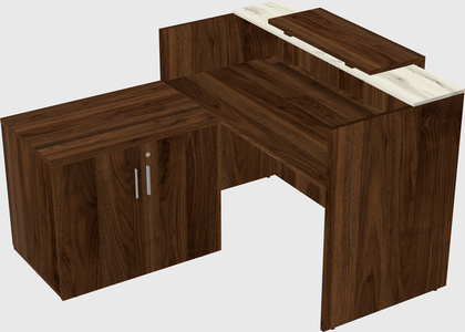 L-shaped modular reception