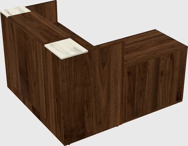 L-shaped modular reception