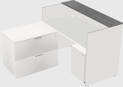 L-shaped modular reception