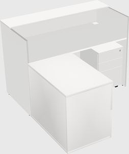 L-shaped modular reception