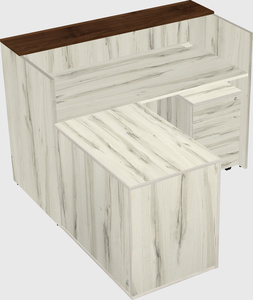 L-shaped modular reception