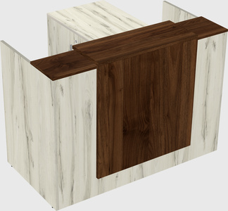 L-shaped modular reception