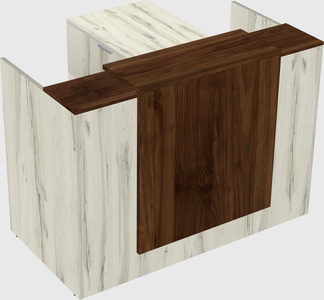 L-shaped modular reception