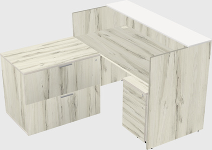L-shaped modular reception