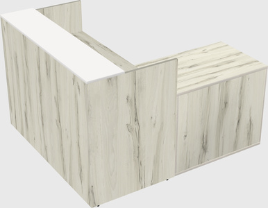L-shaped modular reception