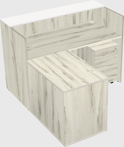 L-shaped modular reception