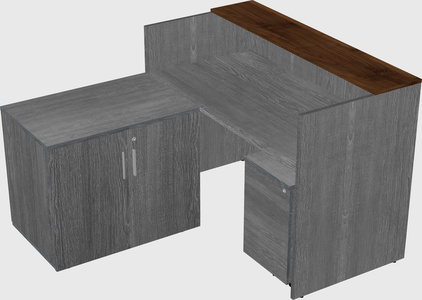L-shaped modular reception
