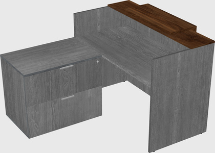 L-shaped modular reception