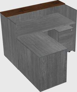 L-shaped modular reception