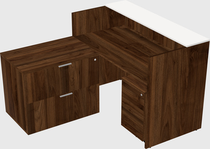 L-shaped modular reception