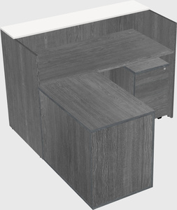 L-shaped modular reception