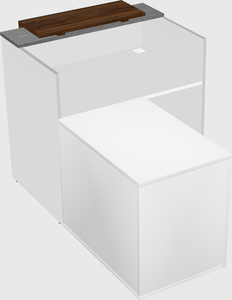 L-shaped modular reception