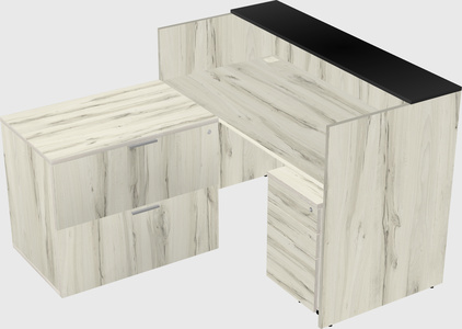L-shaped modular reception