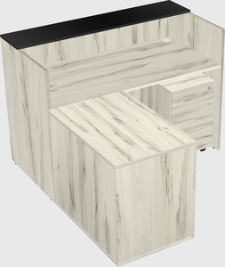 L-shaped modular reception