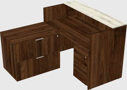L-shaped modular reception