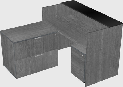 L-shaped modular reception