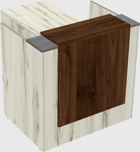 L-shaped modular reception