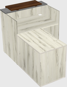 L-shaped modular reception