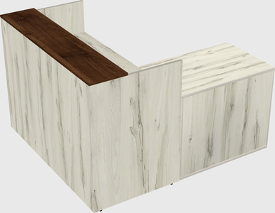 L-shaped modular reception