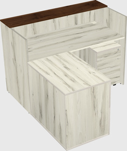 L-shaped modular reception