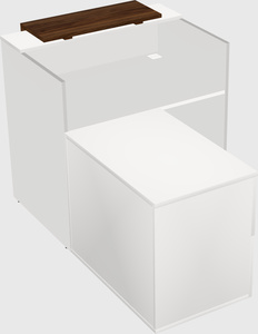 L-shaped modular reception